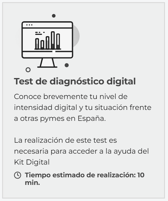 Captura del test de diagnóstico digital